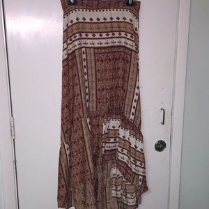 Hi low boho skirt